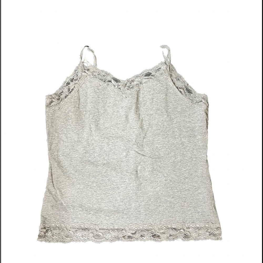 Van Heusen Gray Fitted Camisole with Lace Trim